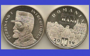 Romania 2019 - 50 bani, Desăvârșirea Marii Uniri – Regele Ferdinand I, necirculata