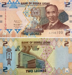Sierra Leone 2022 - 2 leones, necirculata