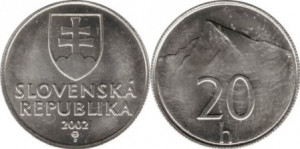Slovacia 2002 - 20 halierov, circulata