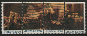 Statele Unite 1976 - Declaratia Independentei, serie stampilata