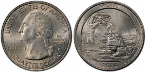 SUA 2014P - 25 cents, necirculata - Utah, Arches