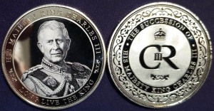 Anglia 2023 - regele Charles III, medal argintat comemorativ