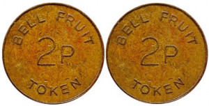 Anglia - jeton, 2 Pence - Bell Fruit Token