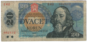 Cehoslovacia 1988 - 20 korun, circulata