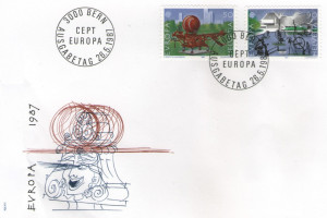Elvetia 1987 - Europa, serie pe FDC