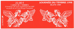 Franta 1998 - ziua marcii postale, 3 serii neuzate in carnet filatelic
