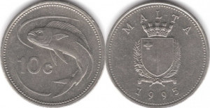 Malta 1995 - 10 cents, circulata