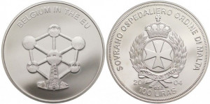 Malta 2004 - 100 lire, proof - Belgia in UE
