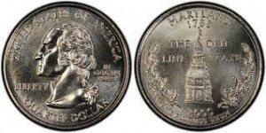 SUA 2000P - 25 cents, circulata - Maryland