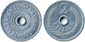 Ungaria 1956 - 2 filler, circulata