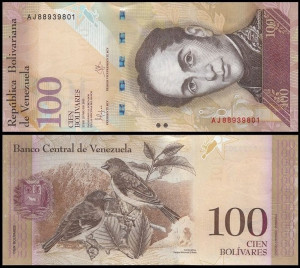Venezuela - 100 bolivares 2015, necirculata