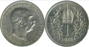 Austria 1915 - 1 corona, argint - circulata