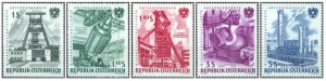 Austria 1961 - 15-a aniversare a industriei naționalizate, serie neuzata