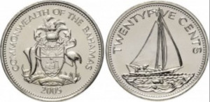 Bahamas 2005 - 25 cents, necirculata