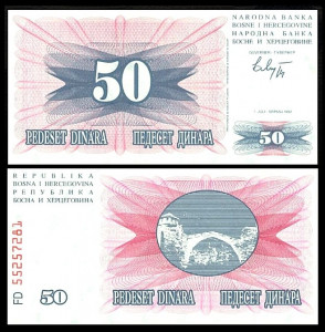 Bosnia Hercegovina 1992 - 50 dinari, necirculata