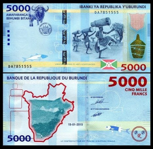 Burundi 2015 - 5000 francs, necirculata