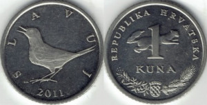 Croatia 2011 - 1 kuna, circulata