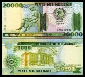 Mozambic 1999 - 20.000 meticais, necirculata