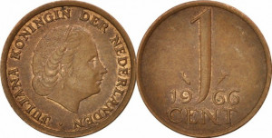 Olanda 1966 - 1 cent, circulata