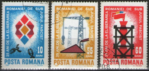 Romania 1969 - 25th eliberării României de sub jugul fascist, serie stampilata