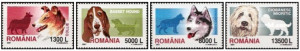 Romania 2001 - Rase de câini, serie neuzata