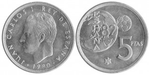 Spania 1980 - 5 pesetas, circulata