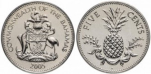 Bahamas 2005 - 5 cents, necirculata