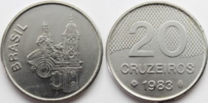 Brazilia 1983 - 20 cruzeiros, circulata