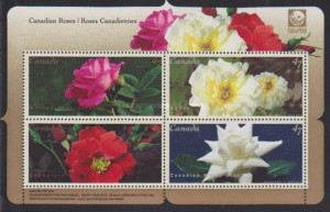 Canada 2001 - trandafiri, bloc neuzat