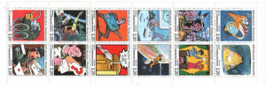 Franta 1988 - Comunicații-Benzi desenate, serie neuzata in carnet filatelic