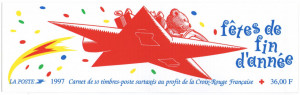 Franta 1997 - crucea rosie, 10 neuzate in carnet filatelic