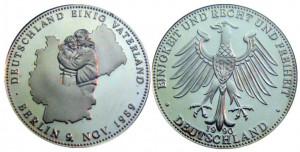 Germania 1990 - primul an aniversar de Unificare, medal