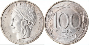Italia 1997 - 100 lire, circulata