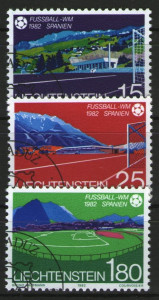 Liechtenstein 1982 - Campionatul Mondial de fotbal, serie stampilata