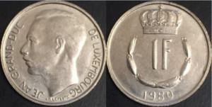 Luxemburg 1980 - 1 franc, circulata