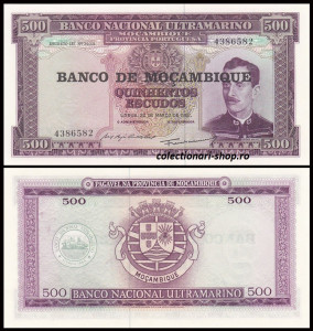 Mozambic 1967 - 500 escudos, necirculata