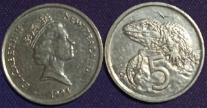 Noua Zeelanda 1994 - 5 cents, circulata