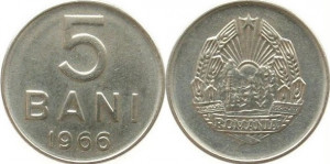 Romania 1966 - 5 bani, circulata