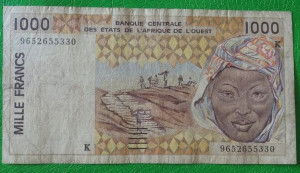 Senegal 1996 - 1000 franci, circulata