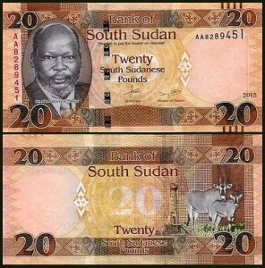 Sudan Sud 2015 - 20 pounds, necirculata