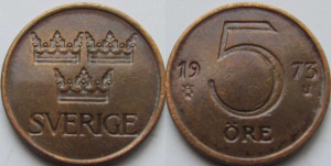 Suedia 1973 - 5 ore, circulata