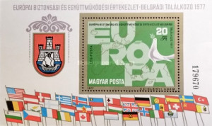 Ungaria 1977 - Europa, colita neuzata