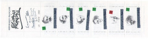 Franta 1993 - scriitori, serie neuzata in carnet filatelic