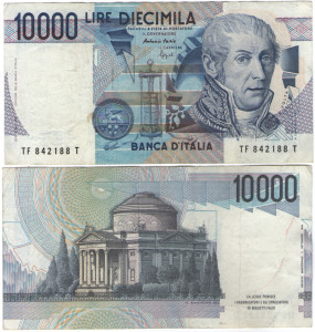 Italia 1984 - 10.000 lire, circulata