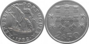 Portugalia 1982 - 2.5 escudos, circulata