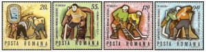 Romania 1970 - C. M. de hochei, serie neuzata