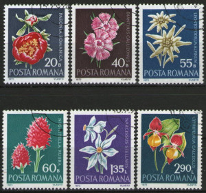 Romania 1972 - Flori rare, serie stampilata