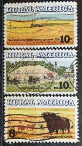Statele Unite 1973 - America rurala, serie stampilata