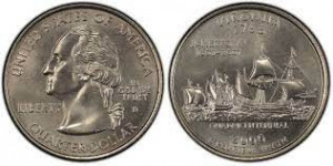 SUA 2000D - 25 cents, circulata - Virginia