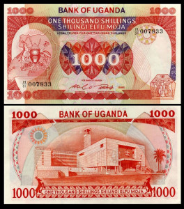 Uganda 1986 - 1000 shillings, necirculata